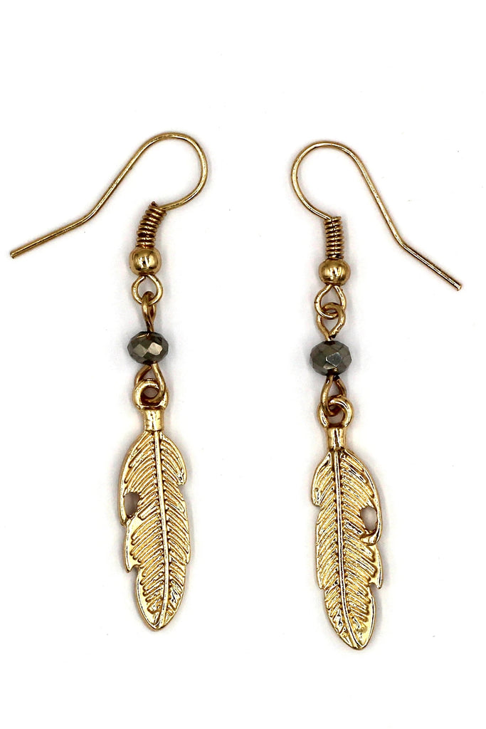 mini leaf earring necklace set