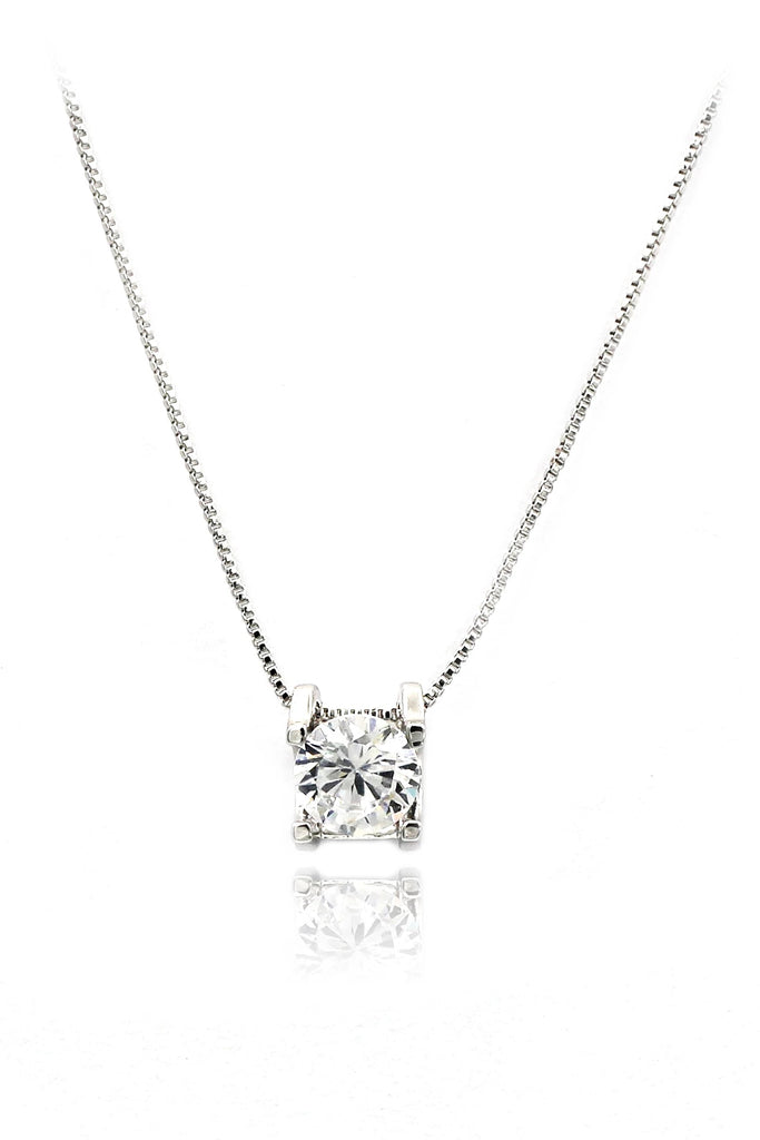 fashion small square crystal earrings necklace set