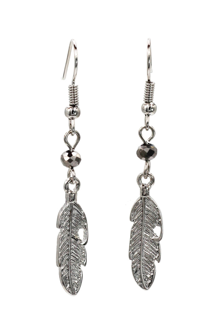 mini leaf earring necklace set