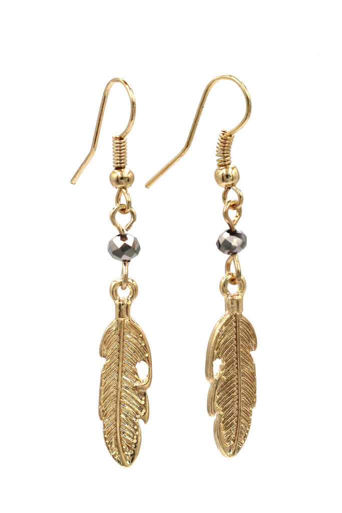 mini leaf earring necklace set