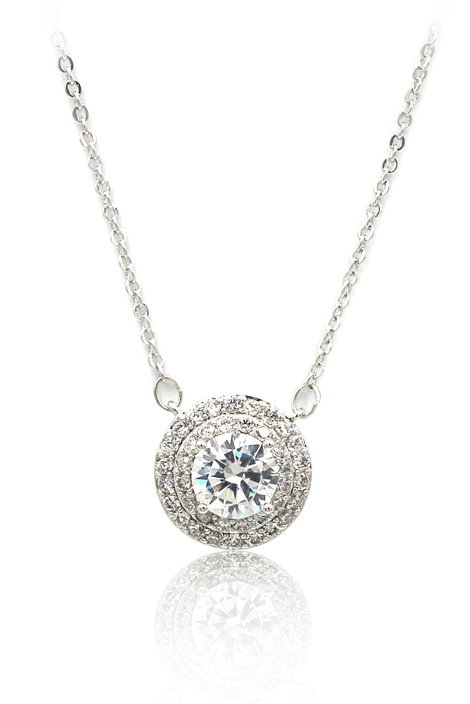 sparkling crystal clavicle necklace