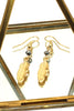 fashion feather earrings ring set