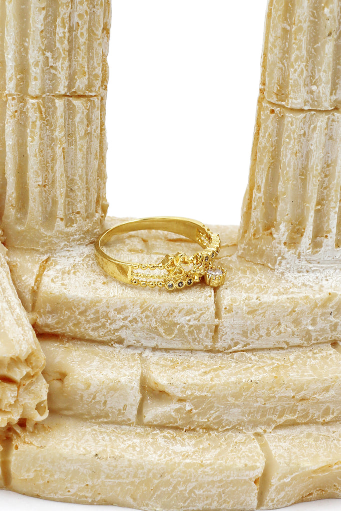 fashion mini crystal golden ring