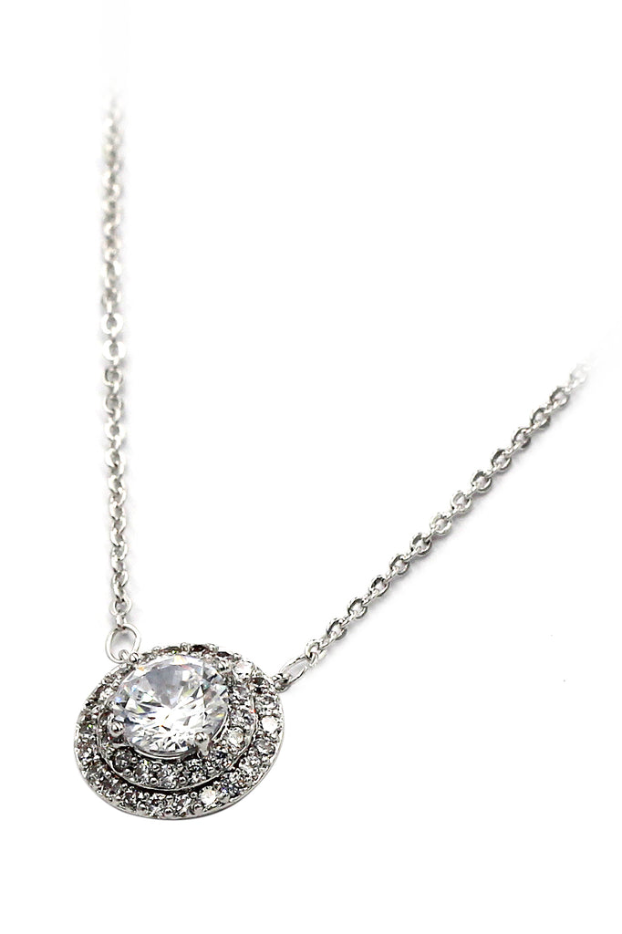 sparkling crystal clavicle necklace