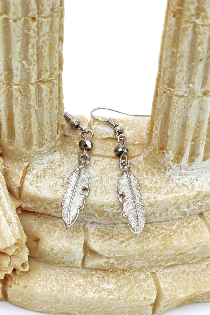 mini leaf earring necklace set