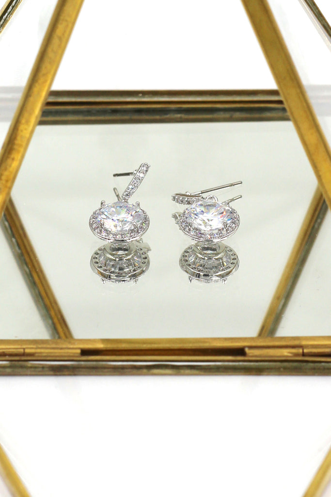 simple large crystal earrings