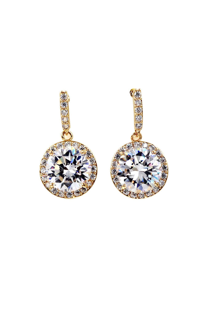 shiny crystal necklace earrings set