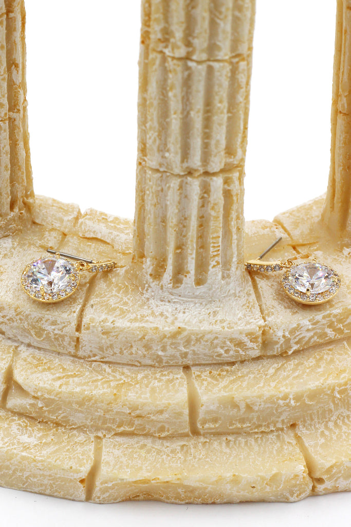 simple large crystal earrings