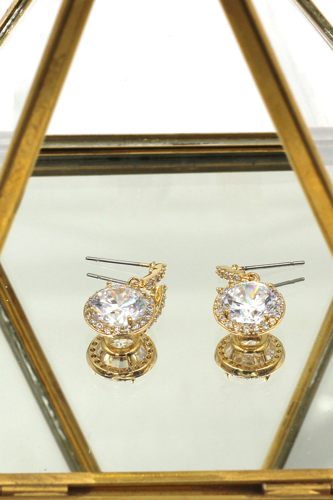 simple large crystal earrings