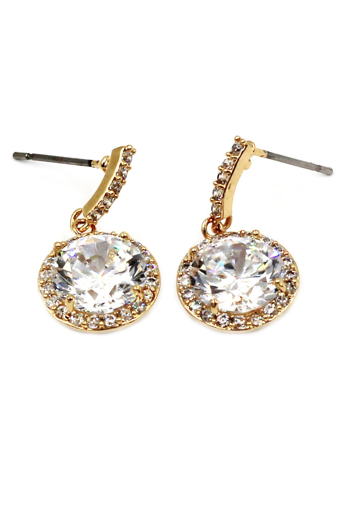 simple large crystal earrings