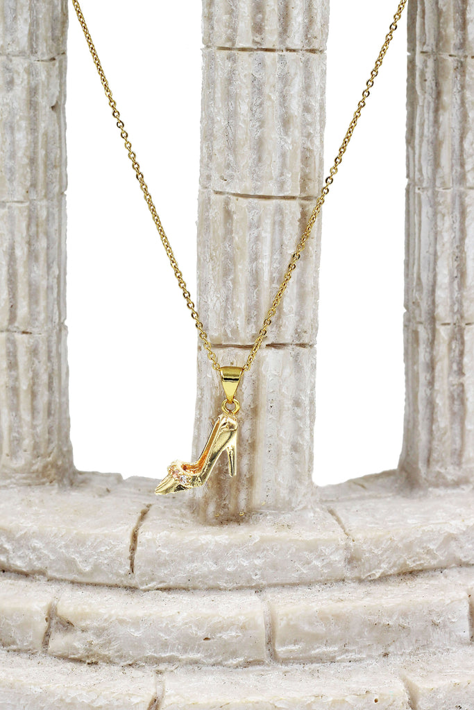 fashion crystal shoes pendant necklace