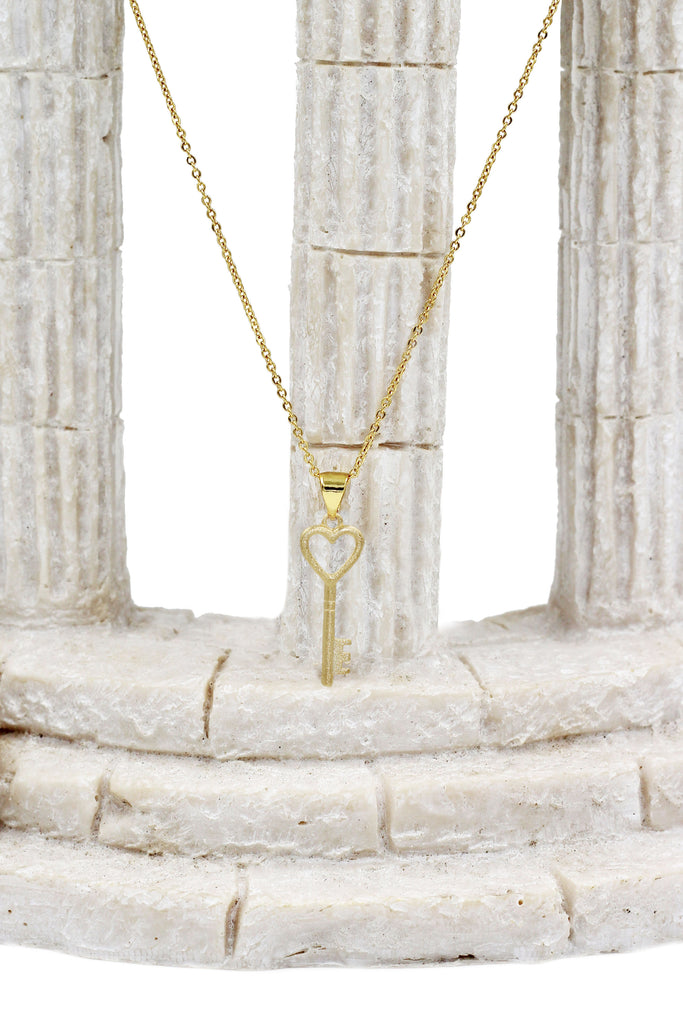 simple love key necklace