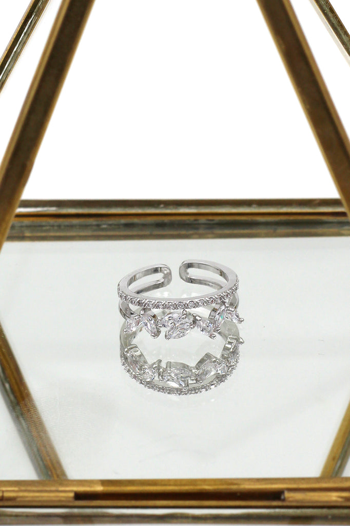 fashion crystal grain ring