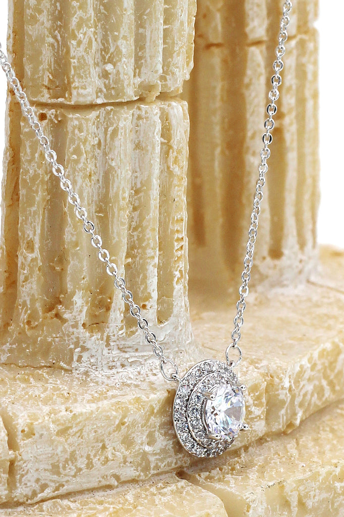 sparkling crystal clavicle necklace