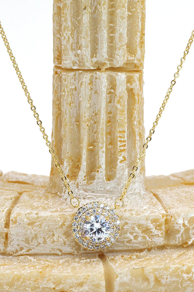 sparkling crystal clavicle necklace