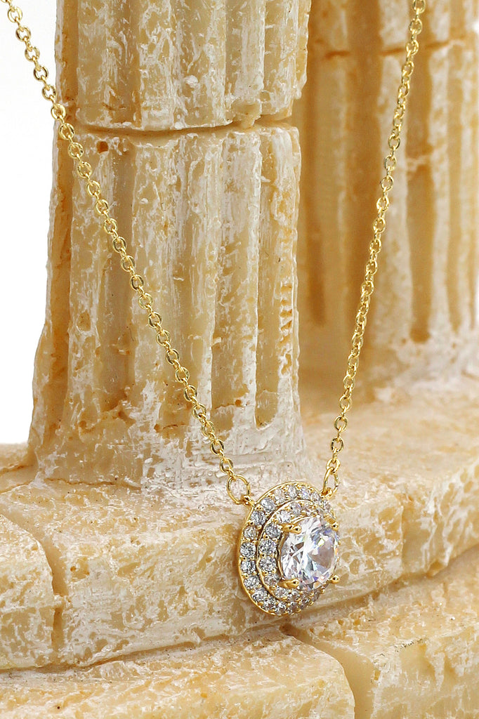 sparkling crystal clavicle necklace