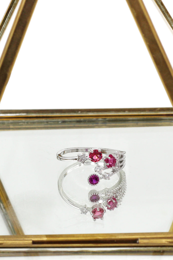 shining crystal meteor ring