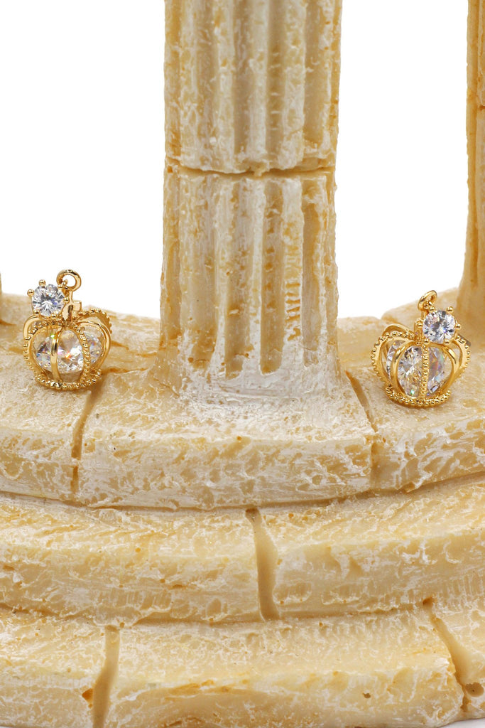 fashion crown crystal earrings necklace set