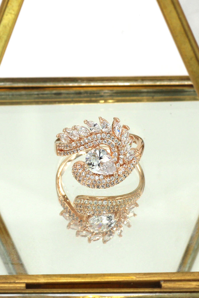 sparkling luxury crystal ring