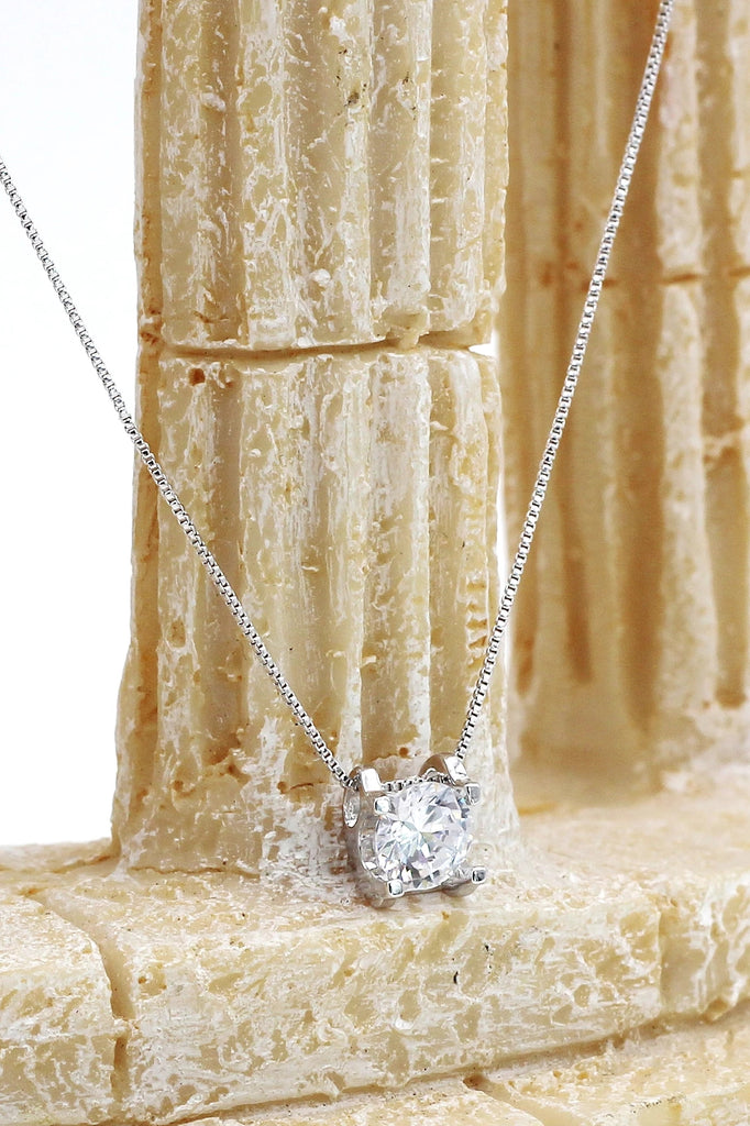 small square crystal ring necklace set