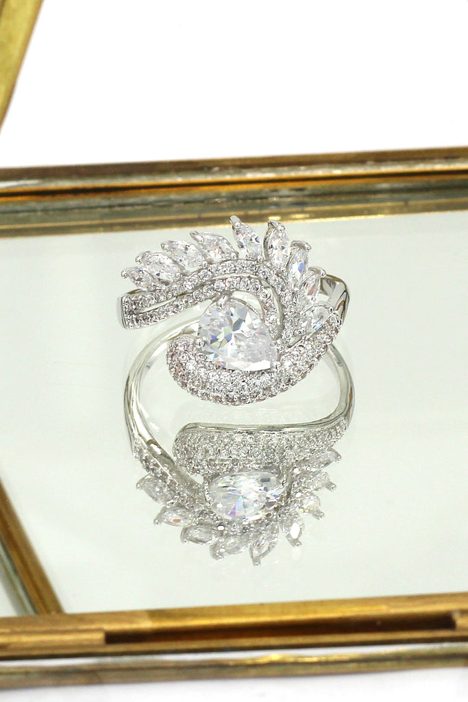 sparkling luxury crystal ring