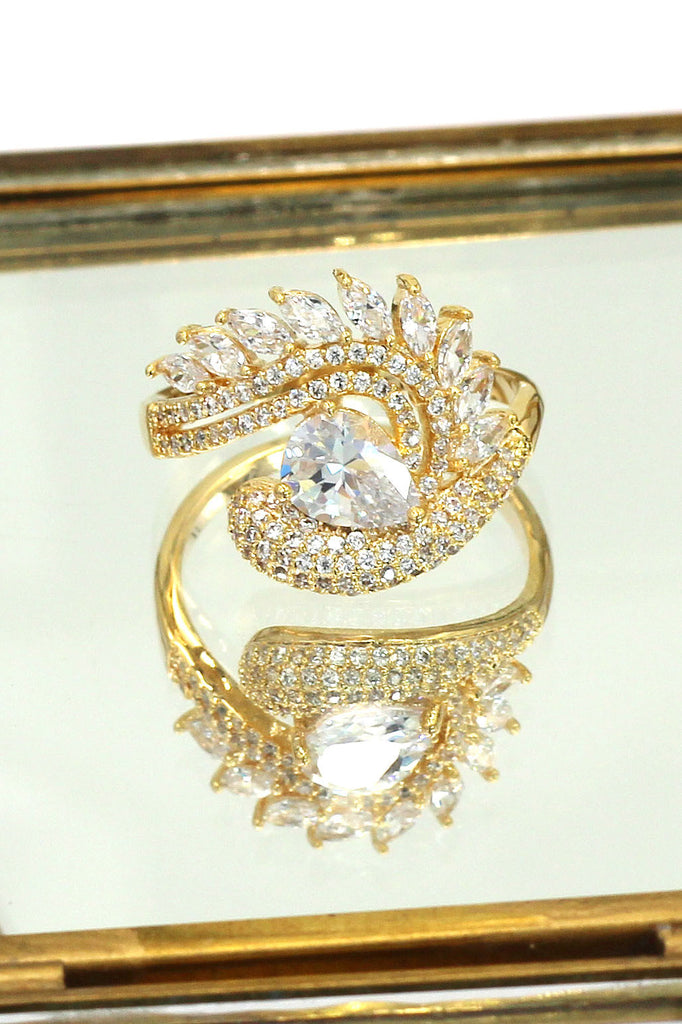 sparkling luxury crystal ring