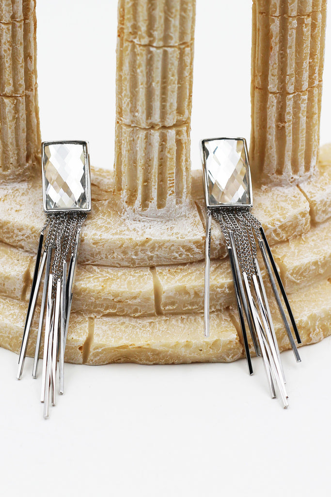 Elegant fashion gem crystal earrings