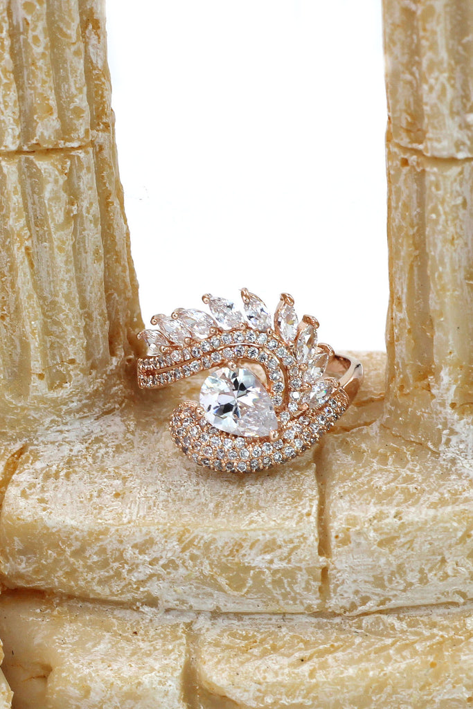 sparkling luxury crystal ring