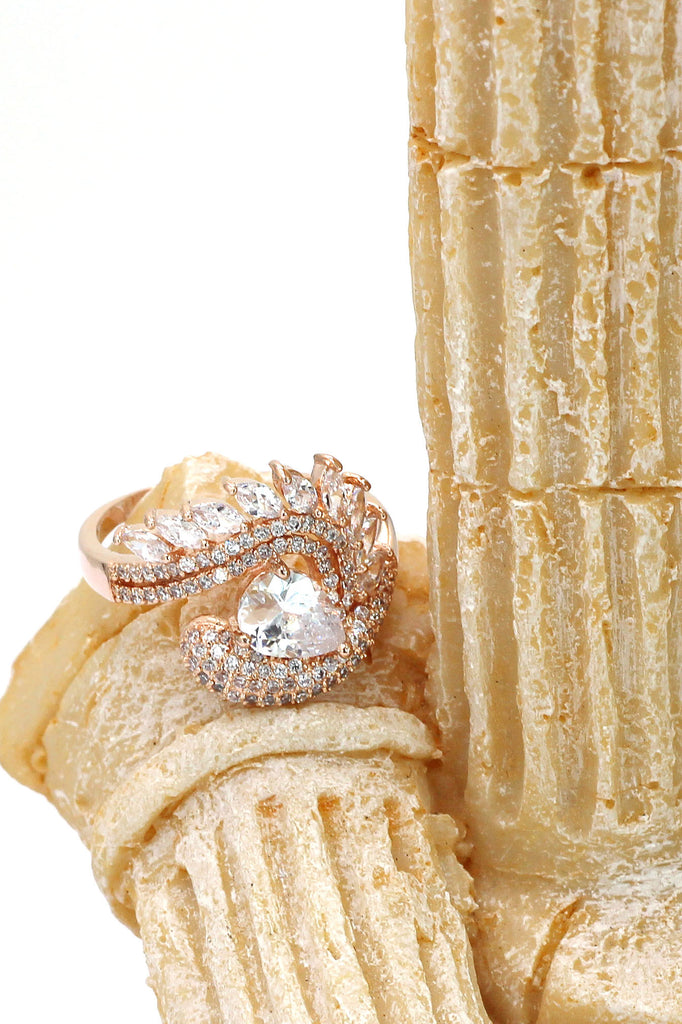 sparkling luxury crystal ring