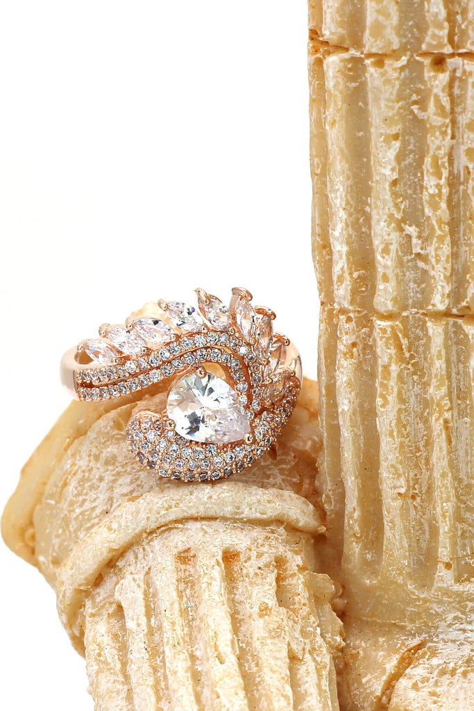 sparkling luxury crystal ring