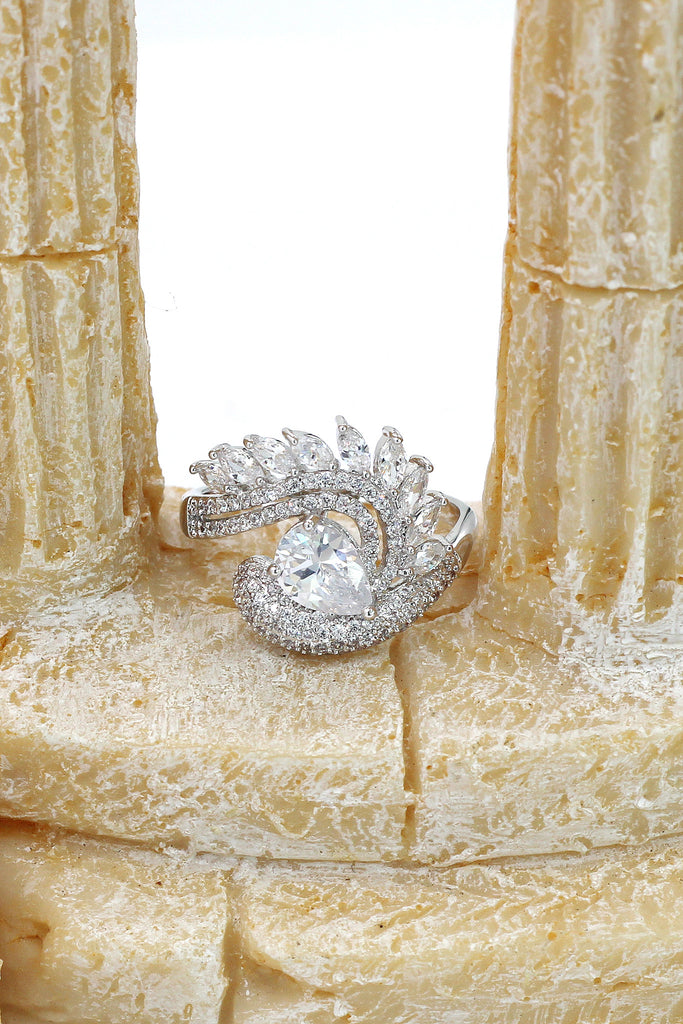sparkling luxury crystal ring