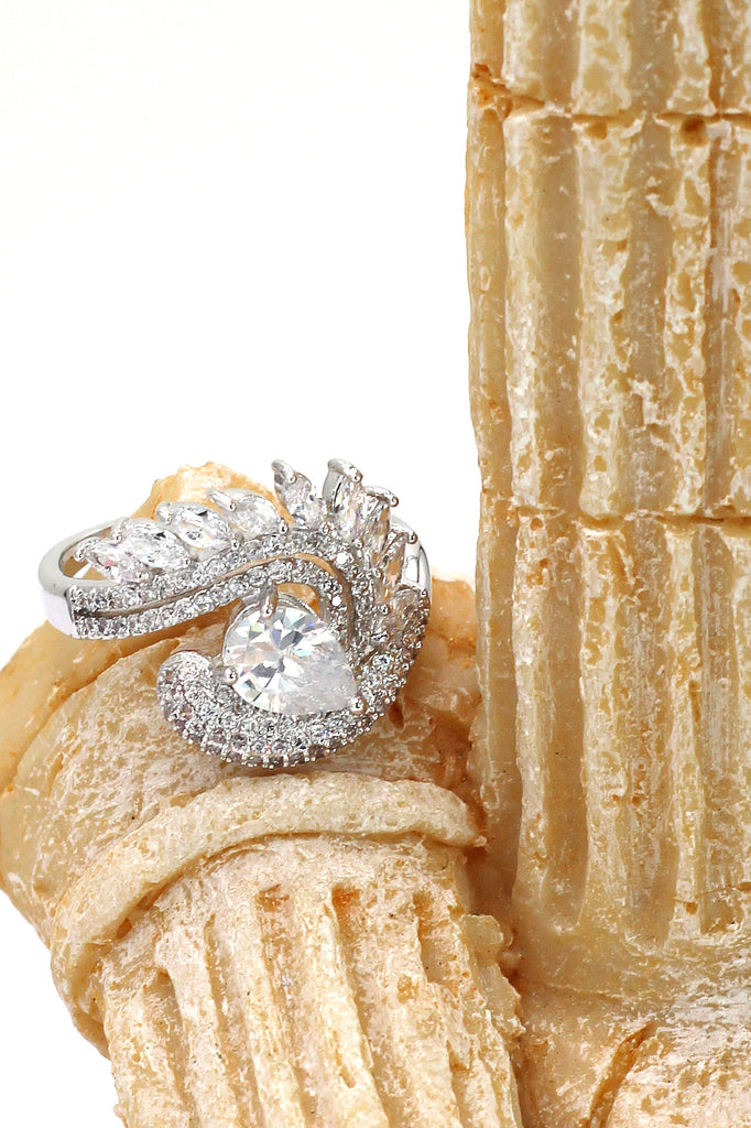 sparkling luxury crystal ring