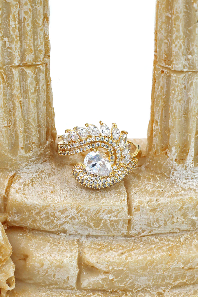 sparkling luxury crystal ring