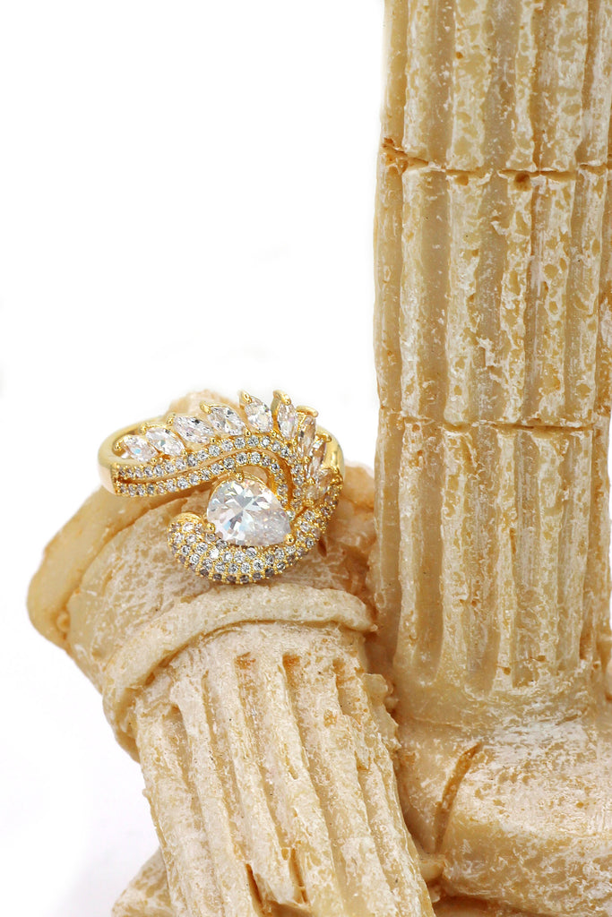 sparkling luxury crystal ring
