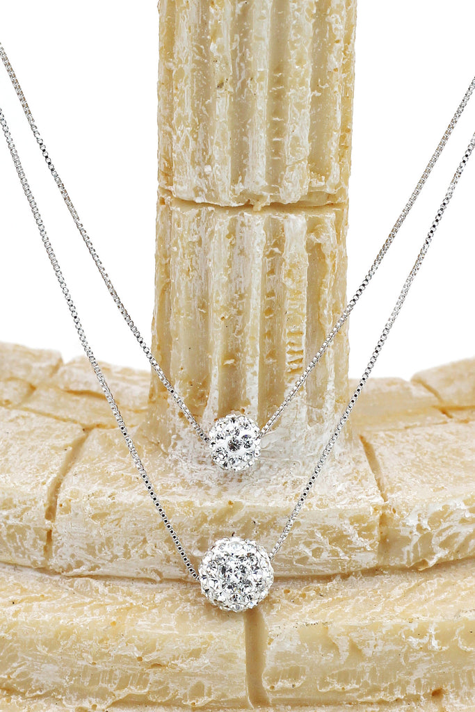 lady double chain crystal ball set
