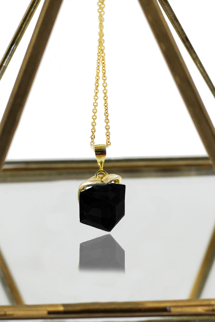fashion colorful square crystal necklace