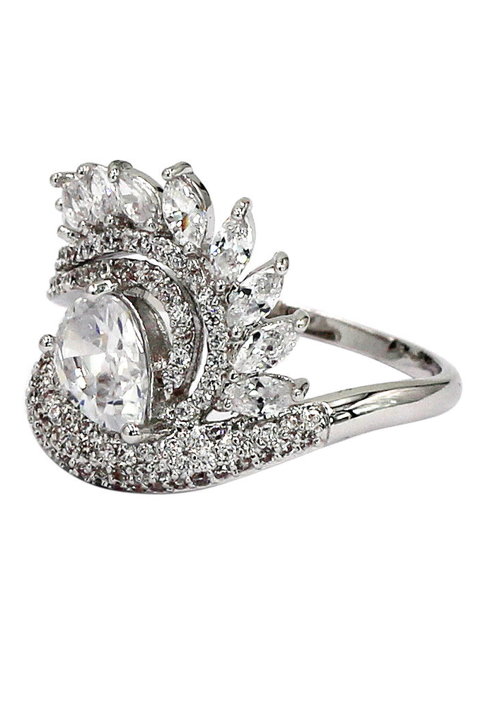sparkling luxury crystal ring