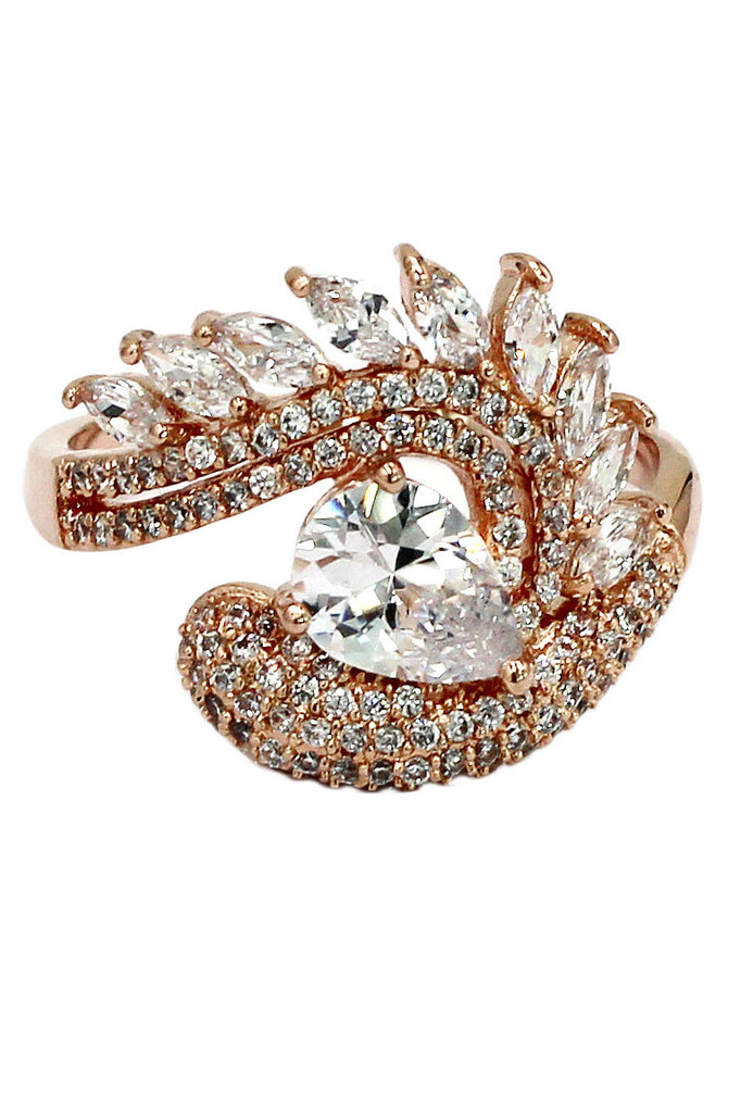 sparkling luxury crystal ring