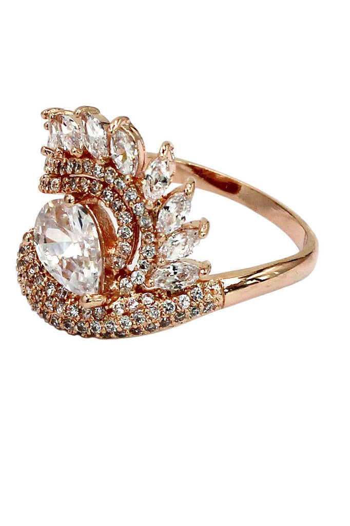 sparkling luxury crystal ring