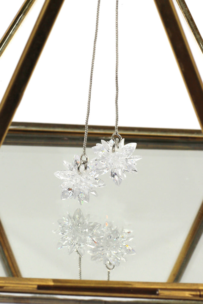 snowflake pendant earrings