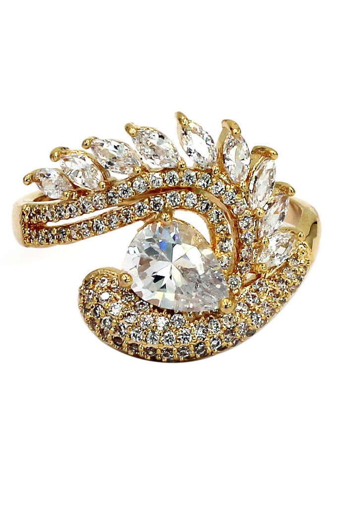sparkling luxury crystal ring
