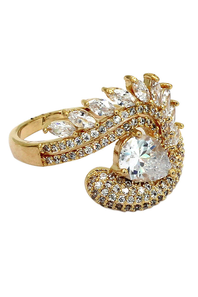 sparkling luxury crystal ring