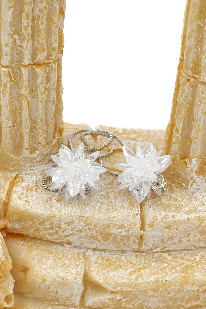 snowflake pendant earrings