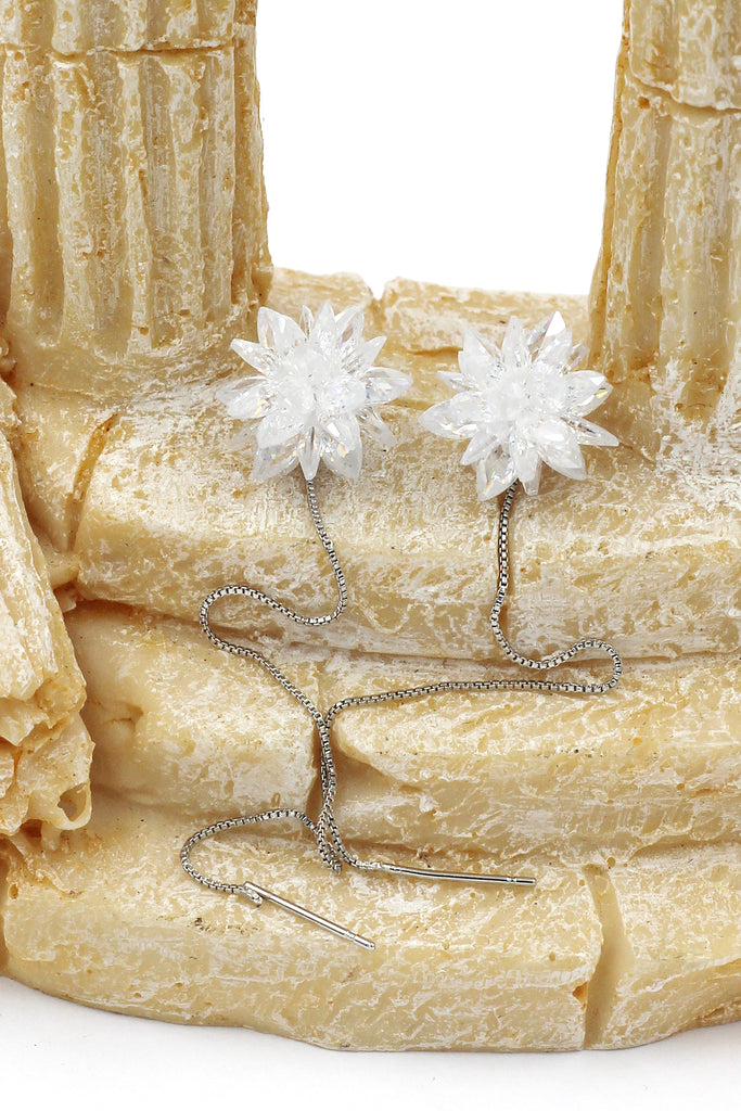 snowflake pendant earrings