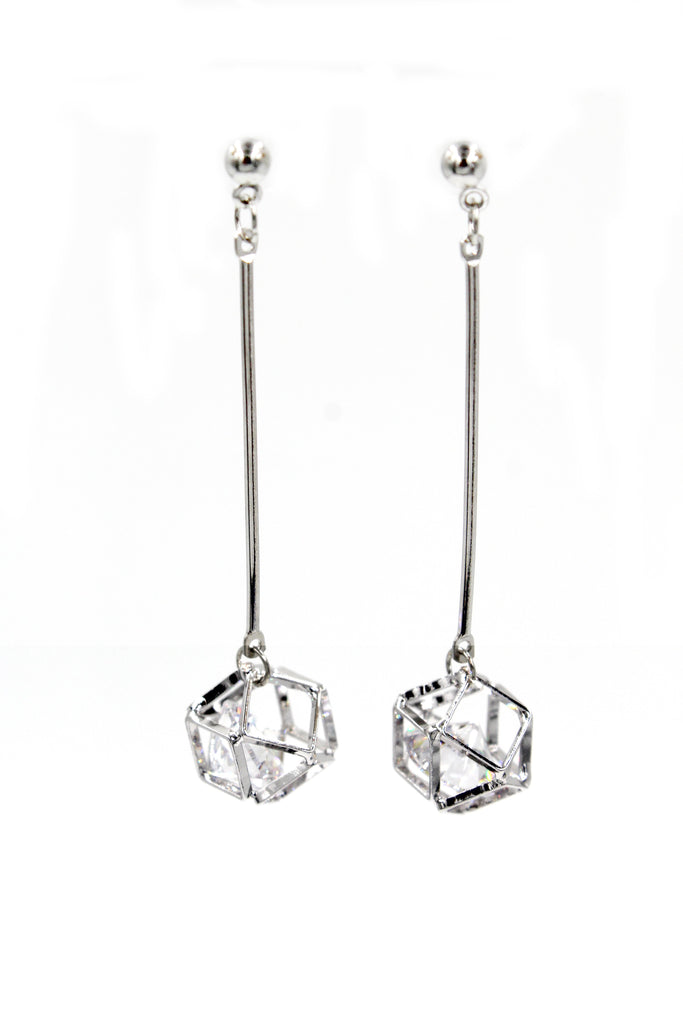 prism crystal earring necklace set