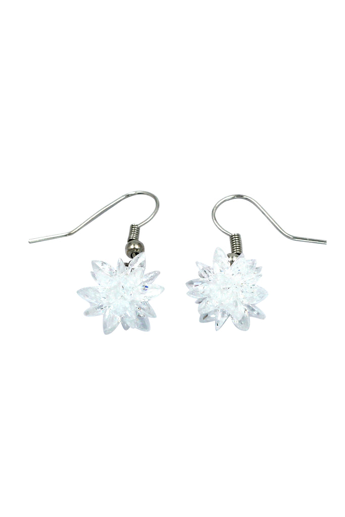 snow white crystal earrings