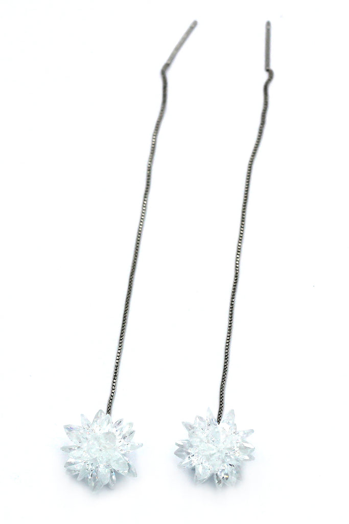 snowflake pendant earrings