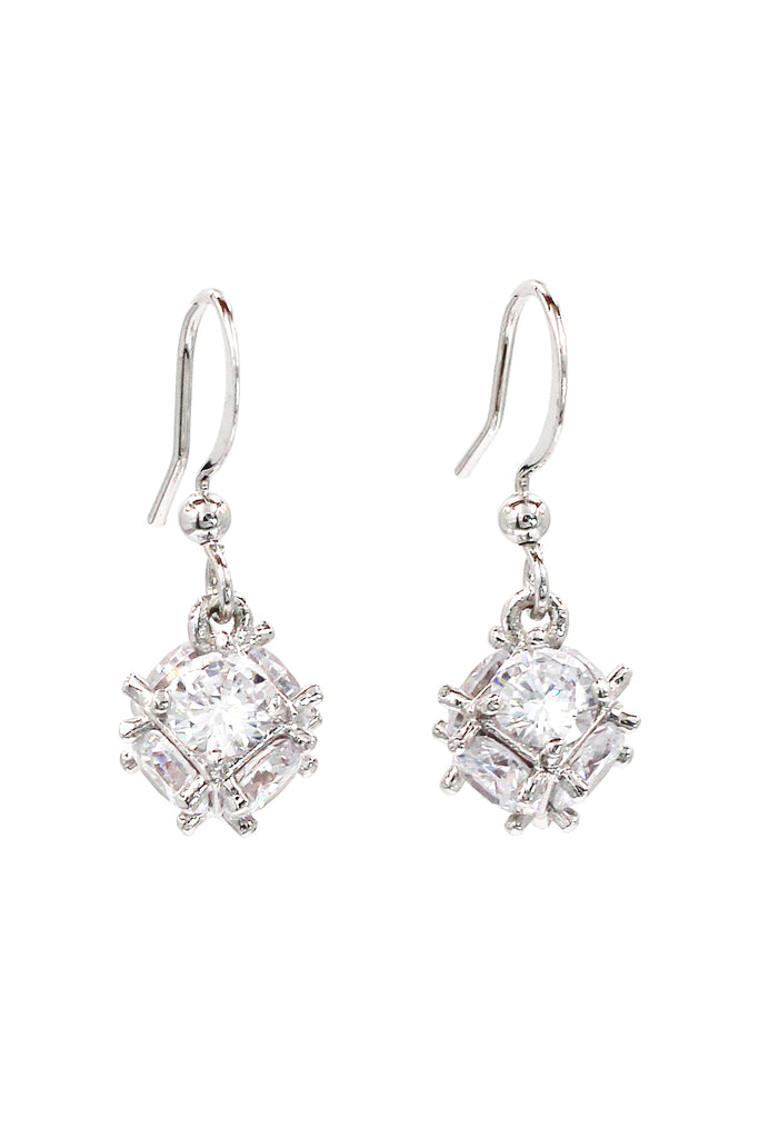 lady crystal ball earrings