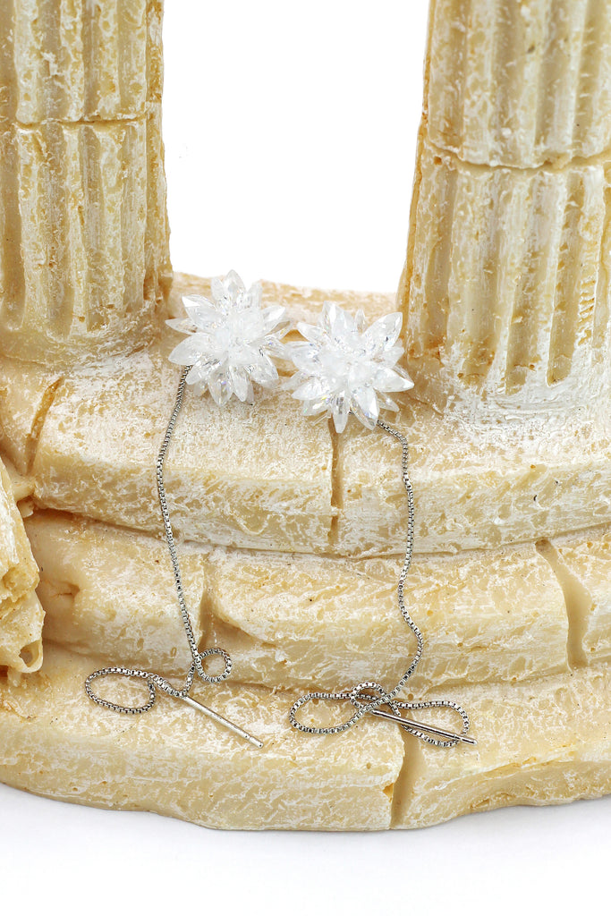 fashion pendant crystal snow long earrings