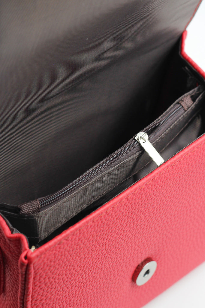 pebble lady removable small leather handbag